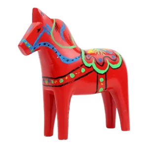 Vintage Dala Horse Dalahäst Wooden Figurine Nils Olsson Swedish Sweden