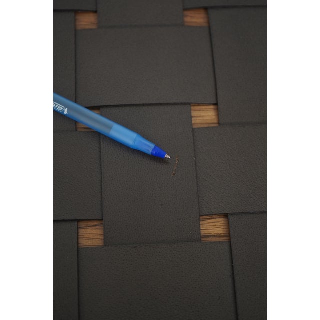 Theodore Alexander Castle Bromwich Leather Webbed Lamp Table For Sale - Image 10 of 12