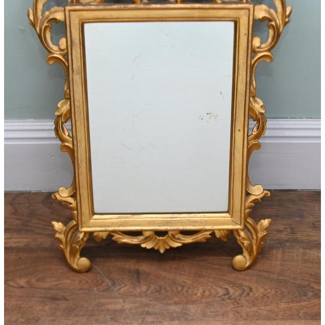 Rococo Vintage Italian Rococo Mirror Giltwood For Sale - Image 3 of 4