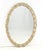 Carved Wood Scallop Edge Style Silver & Gold Gilt Oval c1970s Wall Mirror For Sale - Image 4 of 8