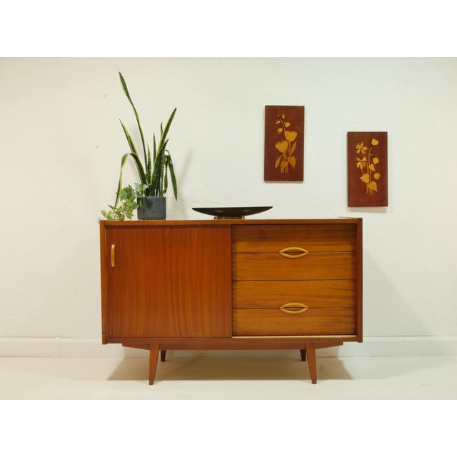 Brown Mid-Century Beech and Spruce Sideboard, Germany, 1960s For Sale - Image 8 of 16