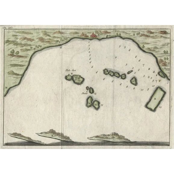 Small Map of Banten Bay on Java, 1725 For Sale