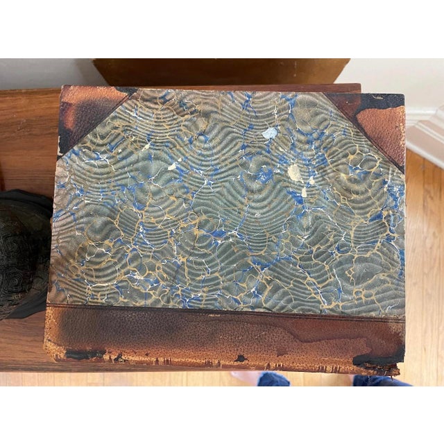 Illustration Set of Eight (8) 1896 Character Sketches of Romance Fiction and the Drama Leather Antique Books Decorative Book Bookshelf Decor For Sale - Image 3 of 6