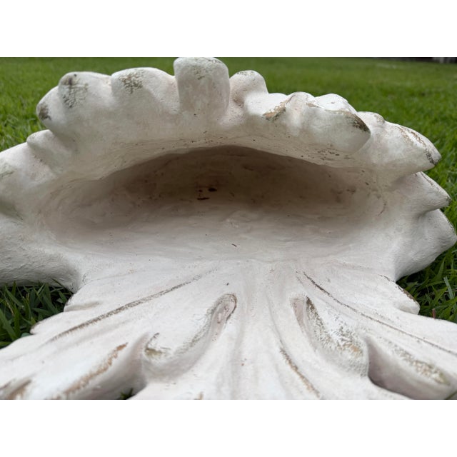 Vintage Giant 36” Acanthus Leaf Architectural Wall Planter / Wall Pocket For Sale In Naples, FL - Image 6 of 11
