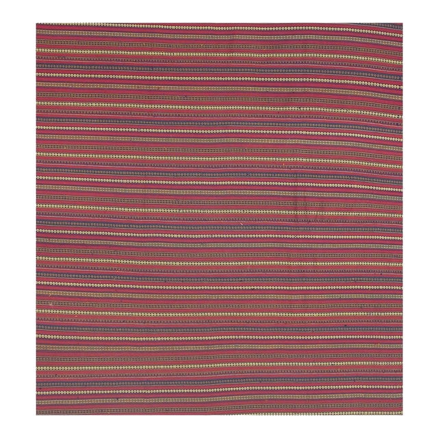 1950s Modern Multicolor Stripe Geometric Turkish Decorative Flatweave Kilim Rug For Sale