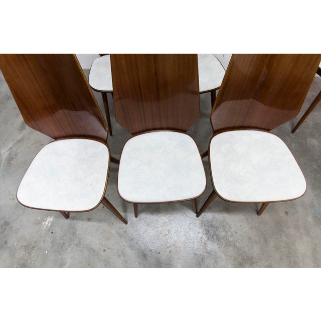 Baumann Chairs Model 840 G2s in Varnished Mahogany Finish, 1963, Set of 6 For Sale - Image 9 of 18