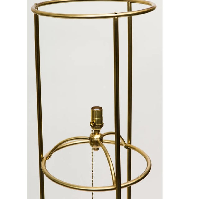 T.H. Robsjohn Gibbings Tripod Brass Floor Lamps in the Manner of T.h. Robsjohn-gibbings - A Pair For Sale - Image 4 of 7