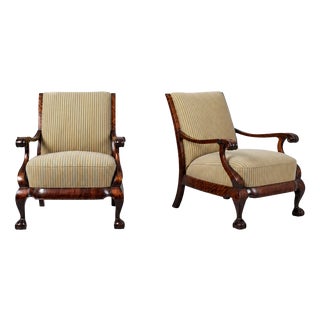 Swedish Art Deco Birch Lounge Chairs, 1930s, Set of 2 For Sale