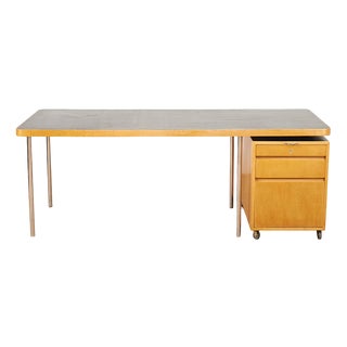Worktable in Chrome-Plated Metal Tubing and Wooden Top by Marcel Breuer for Wohnbedarf, 1928 For Sale