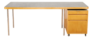 Worktable in Chrome-Plated Metal Tubing and Wooden Top by Marcel Breuer for Wohnbedarf, 1928