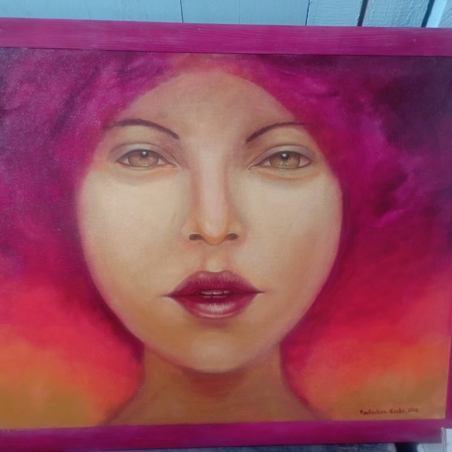 Zoriana Pavlyshyn Summer Girl – Original Oil Painting on Canvas, Modern Realism Art Woman For Sale - Image 6 of 7