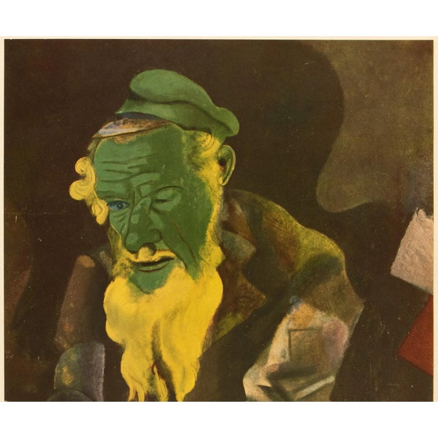 Portraiture 1940s After Marc Chagall, "The Old Rabbi" First Edition Period Swiss Offset Lithograph For Sale - Image 3 of 10