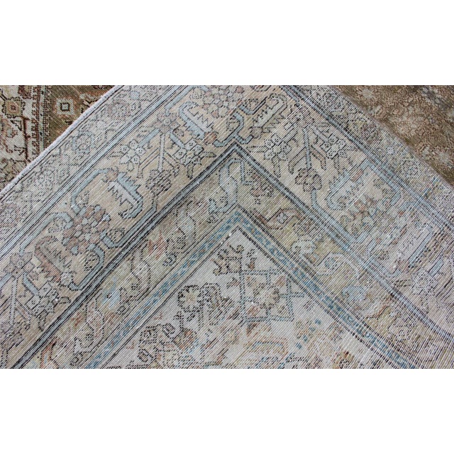 Antique Persian Malayer Rug With Medallion and Geometric Design For Sale - Image 12 of 13