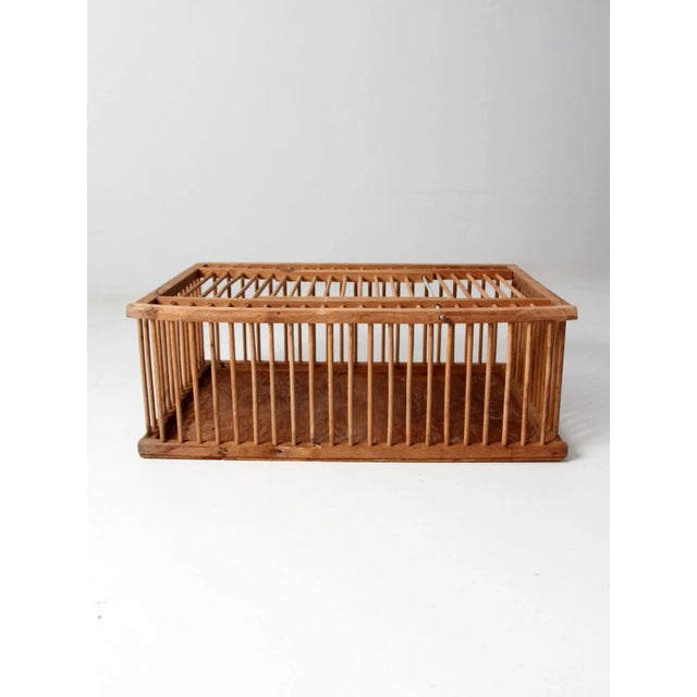 Wood Mid Century Wooden Farm Crate For Sale - Image 7 of 13