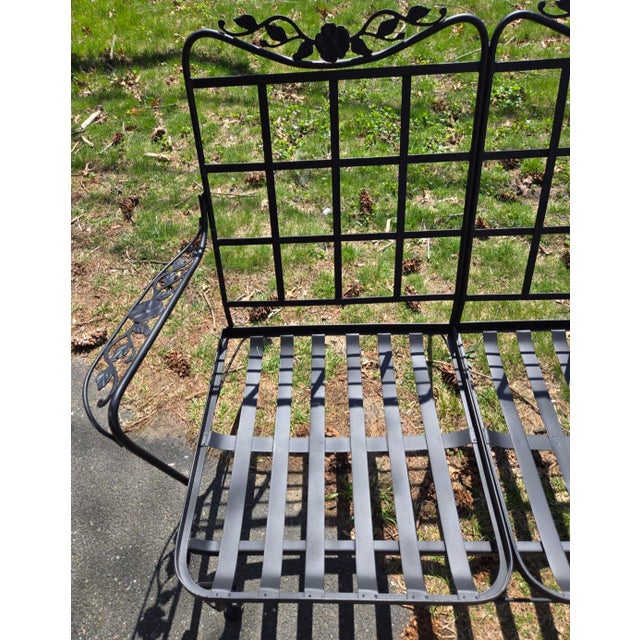 Mid 20th Century Vintage Woodard Wrought Iron Outdoor Patio Furniture For Sale - Image 5 of 8