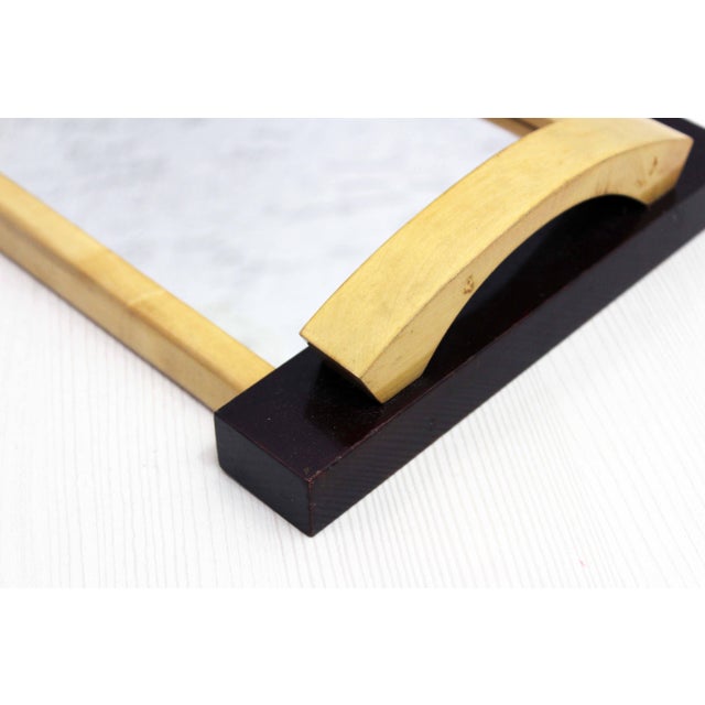 1950s Art Deco Mirrored Tray with Glass Ramekins, 1930s, Set of 7 For Sale - Image 5 of 11