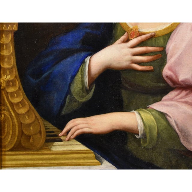 Lucas de la Haye / Luca Fiammingo, Saint Cecilia, 1650, Oil on Canvas, Framed For Sale - Image 7 of 11