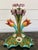 Green Antique French Majolica Vase Centerpiece Onnaing Art Nouveau Iris Tulip C1900 For Sale - Image 8 of 18