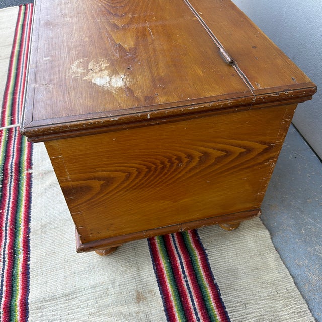 A Very Nice Antique Pennsylvania Paint Decorated Woodbox, 19th Century For Sale - Image 4 of 12