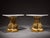 1990s Pair of 1970 Fuggiti Studios Gilt Marble Top Pedestal Side Tables For Sale - Image 5 of 10