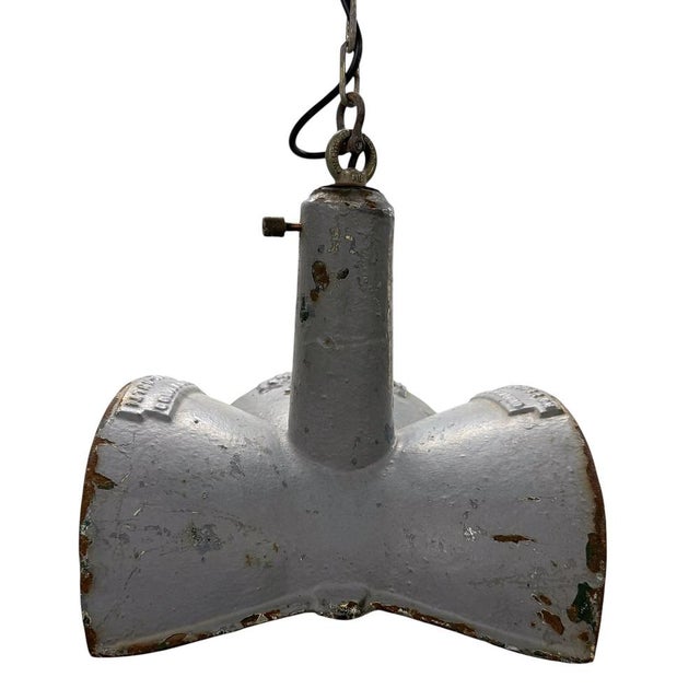 Vintage Industrial Mirrored Pendant Light by Esla, 1920s For Sale - Image 10 of 17