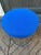 Mid-Century Modern Milo Baughman Style Round Chrome Stools with Blue Upholstery - A Pair For Sale - Image 3 of 9