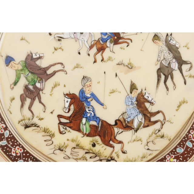 Early 20th Century Miniature Persian Painting of Hunters on Horseback For Sale - Image 5 of 7
