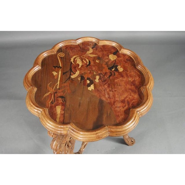 Art Nouveau Side Table by E. Gallé For Sale - Image 3 of 9
