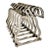 Vintage Silverplate Pear Form Toast Rack, Sculptural Organic Modern Tabletop Accent For Sale