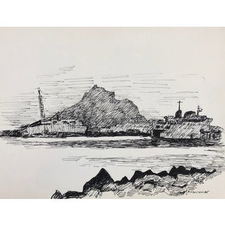 1985 Mazaltan Mexico Drawing by Hayward Cirker For Sale