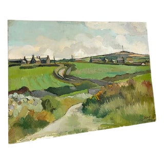 British Artist, Path to Botallack, Penwith, Cornwall, Oil on Board, 20th Century For Sale