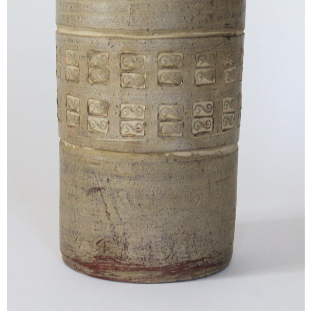 Mid-Century Modern Mid-Century Studio Art Pottery Umbrella Stand For Sale - Image 3 of 8