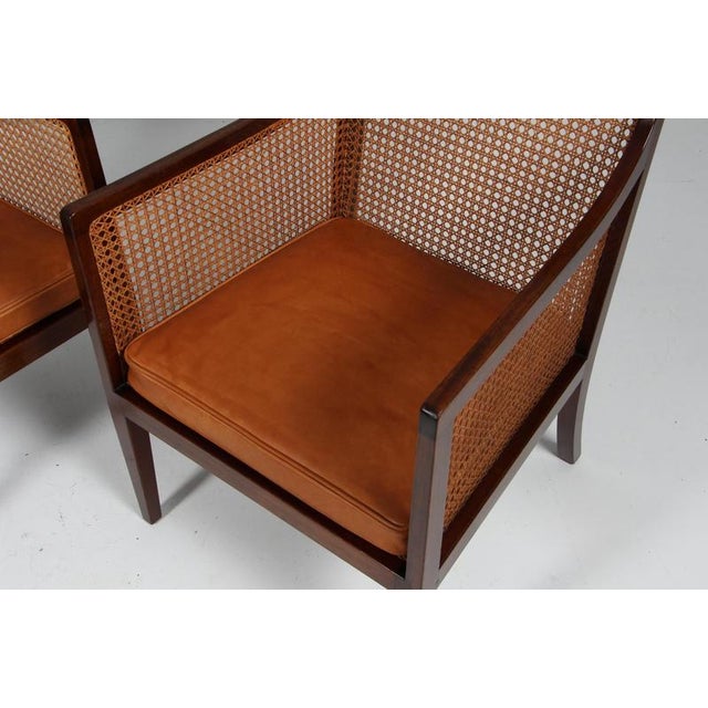Wood Vintage Chairs in Mahogany by Ole Wanscher, 1930s, Set of 2 For Sale - Image 7 of 11
