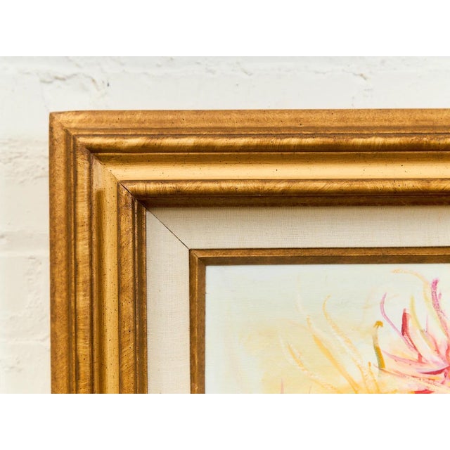 Paint “Splash” by Margarette Singer, Large Mid-Century Abstract Floral Oil Painting For Sale - Image 7 of 12