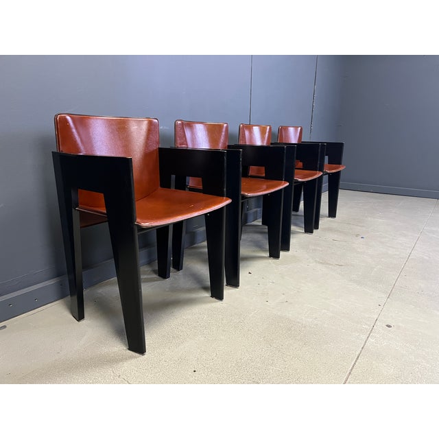 Vintage Armchairs by Arnold Merckx for Arco, 1980s, Set of 4 For Sale - Image 13 of 15