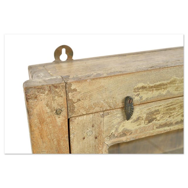 Wall Display Case in Patinated Wood For Sale - Image 4 of 7