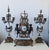 Lancini Clock with Louis XVI Style Candlesticks, 1940s, Set of 3 For Sale - Image 4 of 18