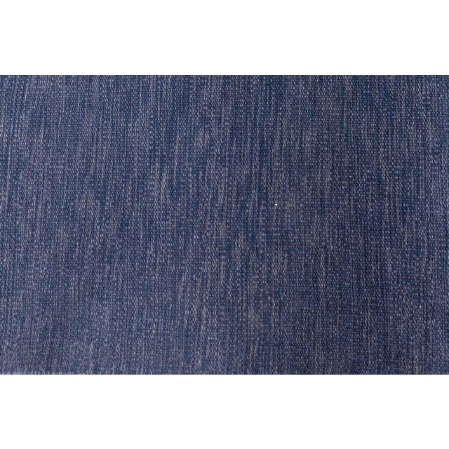 Traditional Vintage Swedish Flat-Weave Rug in Deep Indigo, at Doris Leslie Blau For Sale - Image 3 of 7