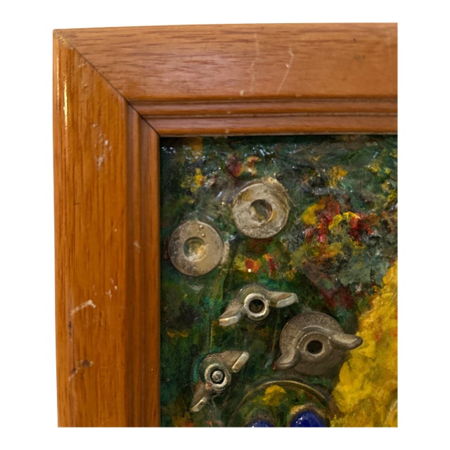 Folk Art Flower Design Wall Piece For Sale