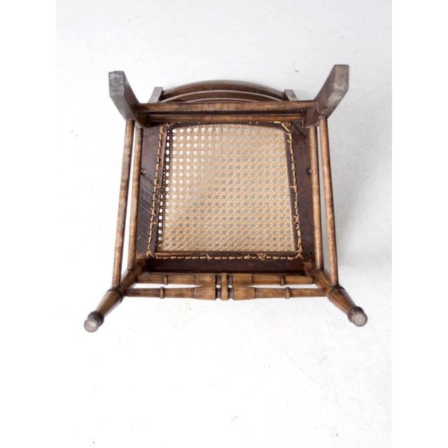 Antique Ladder Back Cane Seat Dining Chair For Sale - Image 11 of 11