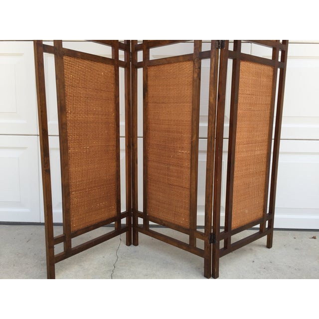 MidCentury Wicker Cane Room Divider Chairish
