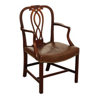 A.H. Davenport Co. Chippendale Style Custom Mahogany Armchair For Sale