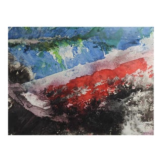 Mid 20th Century Richard Dempsey Abstract Watercolor Painting For Sale