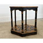 Early 20th Century Vintage English Painted Low Table with Butterfly Découpage For Sale - Image 5 of 9