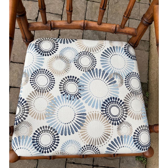 Early 21st Century Chinoiserie Influenced Faux Bamboo Chairs by Mark David Pair For Sale - Image 12 of 13