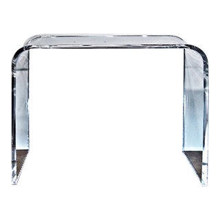 Lucite Acrylic Waterfall Console Table For Sale