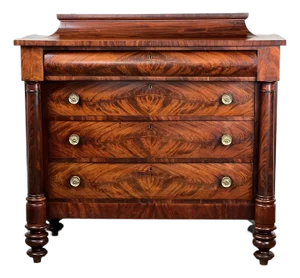Antique American Empire Albany Four Drawer Chest C. 1840