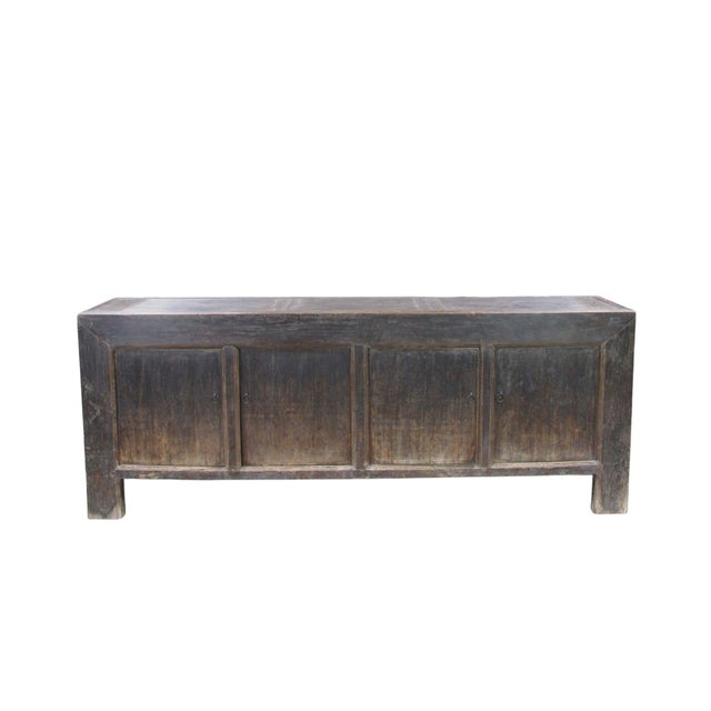 Chinese Vintage Hand Made Reclaimed Elm Sideboard Cabinet 32 For Sale - Image 3 of 12