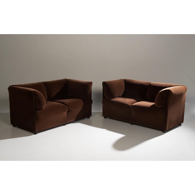 Textile Tentazione Sofa Set by Mario Bellini for Cassina, Italy, 1970s, Set of 2 For Sale - Image 7 of 7