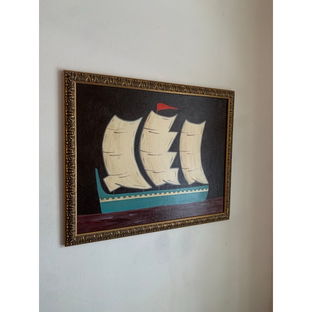 Contemporary Impressionist Style Seascape Painting on Canvas, Framed For Sale - Image 6 of 6